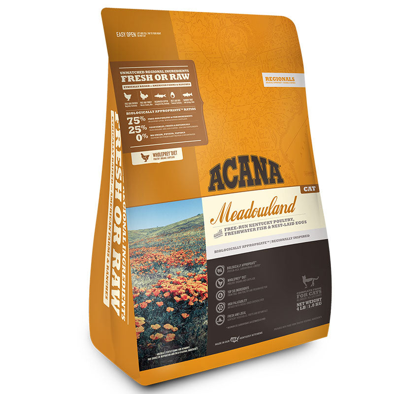 Acana Regionals Meadowland Dry Cat Food - Grain-Free, Biologically Appropriate, 4lb Bag