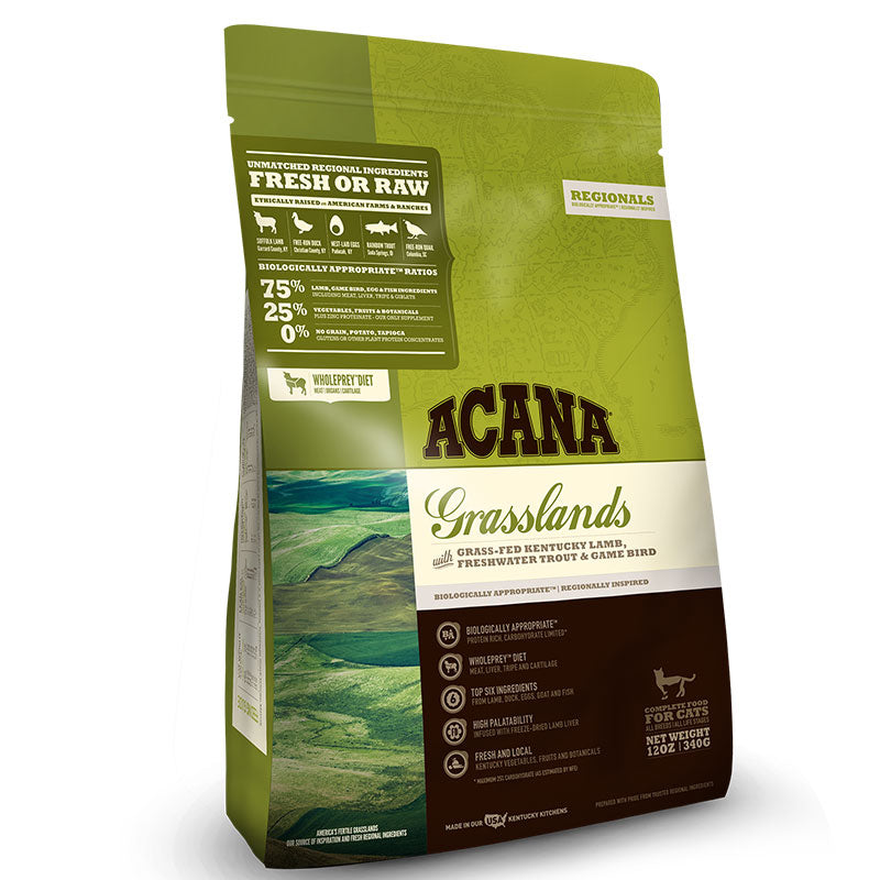 Acana Cat Grassland USA - Grain-Free Dry Cat Food, 12oz Bag