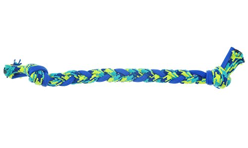 Zeus K9 Fitness Rope & TPR Braided Bone Dog Toy - 19 Inch (Color May Vary)