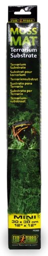 Exo Terra Moss Mat Mini - 12" x 12" Terrarium Substrate, Natural Look, Washable