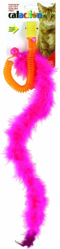 JW Pet Cataction Featherlite Boa Springy Catnip Cat Teaser Toy