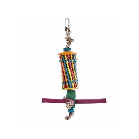 Hari Toy Perch For Tub Large - Rustic Treasure Chopstick & Perch Foraging Tube for Medium Hookbills