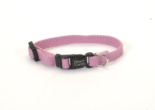 Coastal Pet Products New Earth Soy Adjustable Dog Collar, 3/8 inch, Rose, 8"