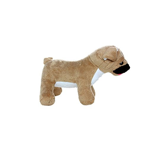 Mighty Jr Farm Pug Dog Toy - Durable Plush Squeaker Toy for Dogs