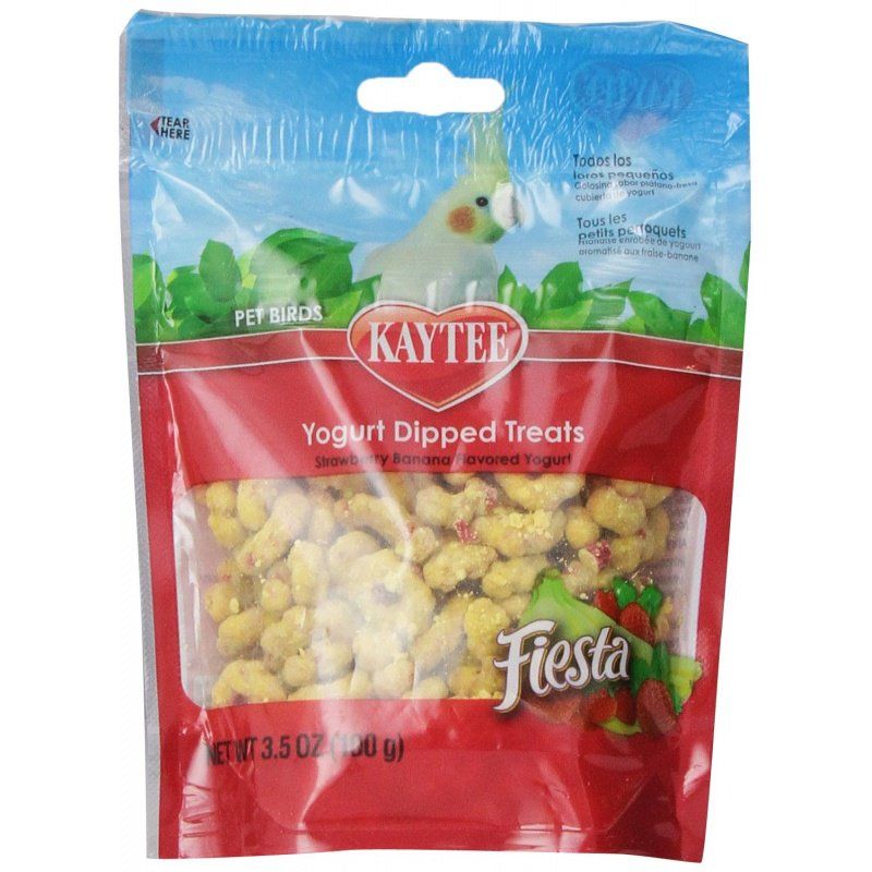 Kaytee Fiesta Yogurt Dipped Cockatiel Treats Strawberry Banana Flavor, 3.5 oz