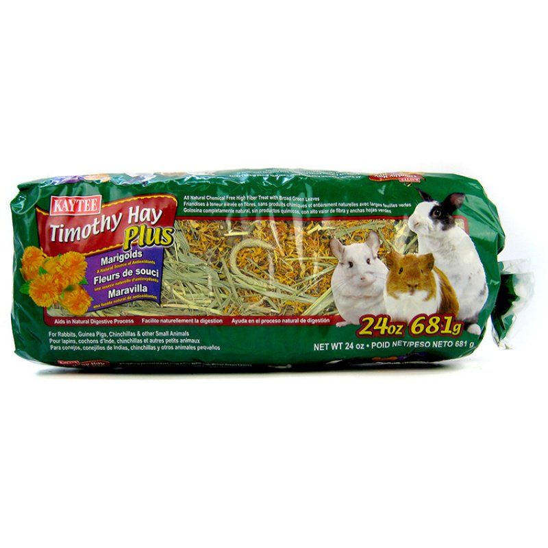 Kaytee Timothy Hay Plus Marigolds, Small Animal Food, 24 oz Bag