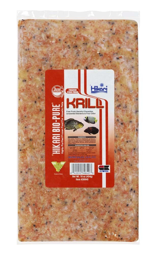 Hikari Bio-Pure Frozen Krill Flat Pack - 16 oz - Freshwater & Marine Fish Food