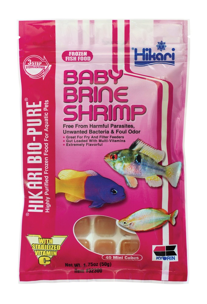 Hikari Bio-Pure Frozen Baby Brine Shrimp Cubes - 1.75oz (40 Mini Cubes) - Fish Food