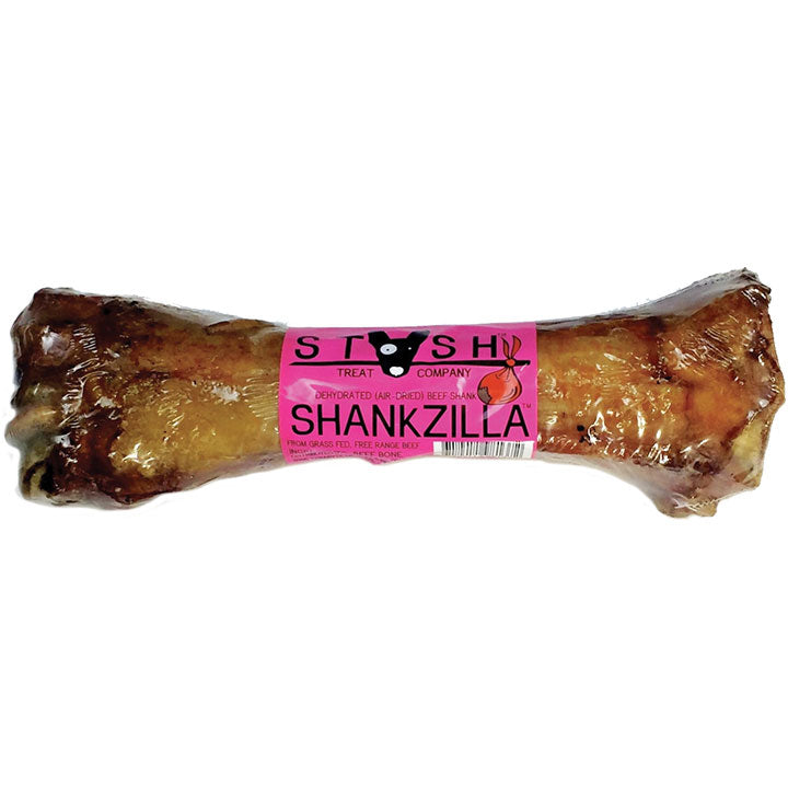 Diggin Your Dog / Stash Shankzilla Natural Dehydrated Beef Shank Dog Treat - Long Lasting Chew Bone 16oz