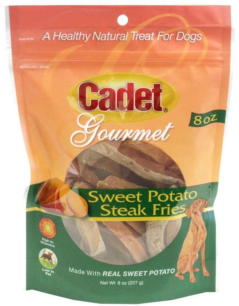 Cadet Gourmet Sweet Potato Steak Fries Dog Treats - 8 oz Bag - Healthy, Natural, Single Ingredient