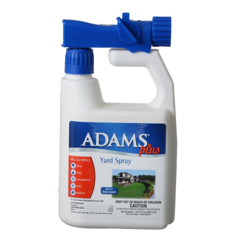 Adams Plus Yard Spray - Kills Fleas, Ticks, Mosquitoes - 32 oz Hose End Sprayer