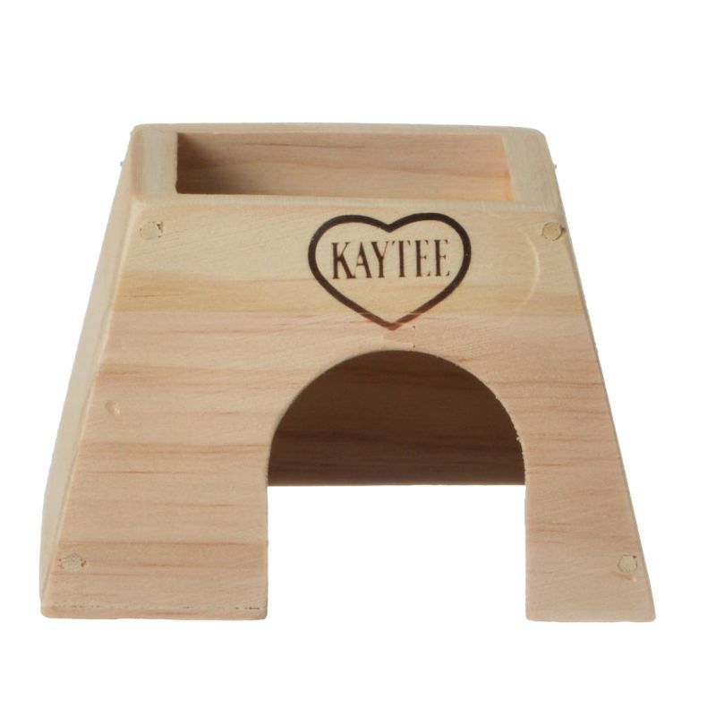 Kaytee Woodland Get-A-Way Small Animal Hideout - Pine Wood Shelter for Hamsters, Mice, Gerbils