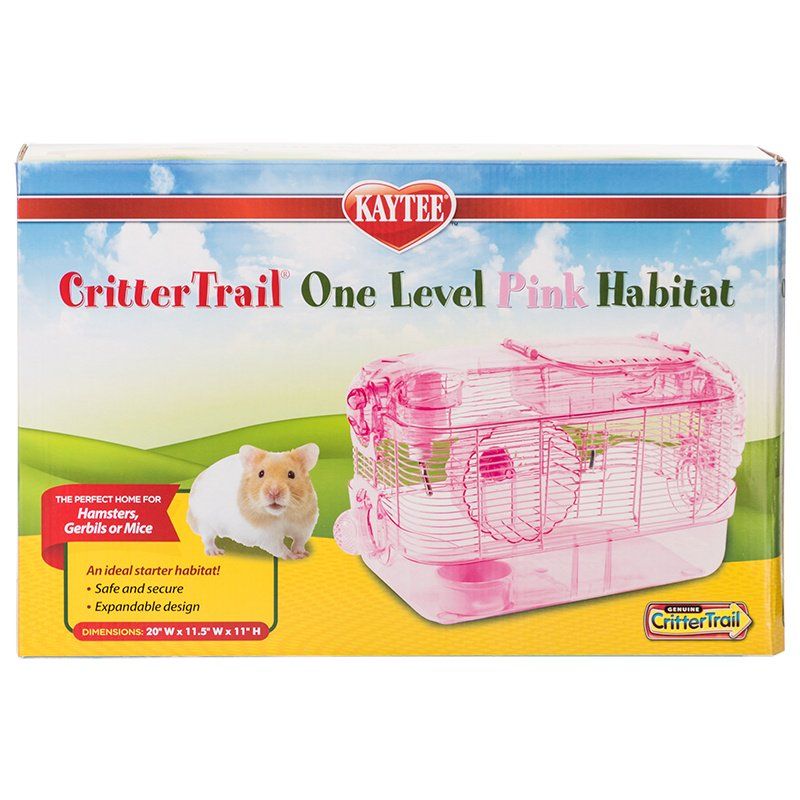 Kaytee CritterTrail One Level Habitat Pink Edition - Small Animal Cage