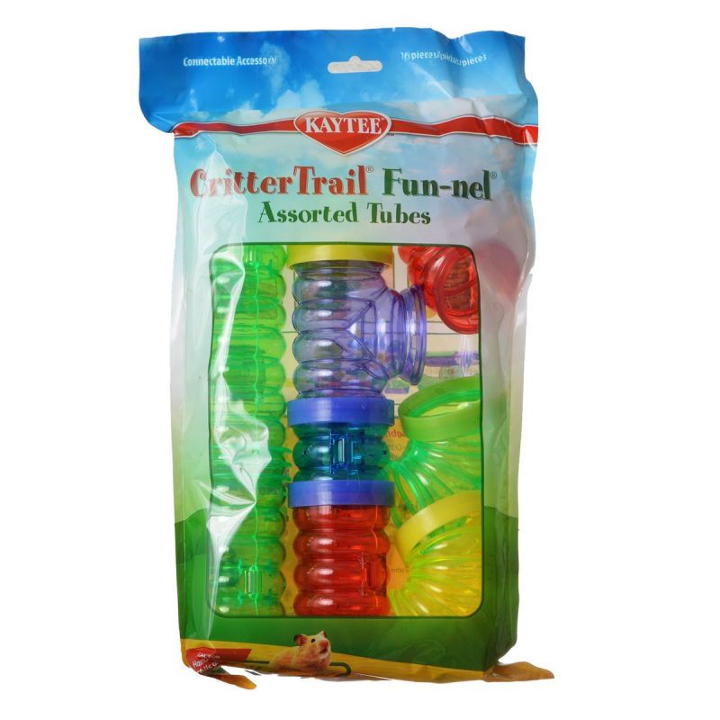 Kaytee CritterTrail Fun-Nels Assorted Tubes Value Pack - Small Animal Habitat Connector