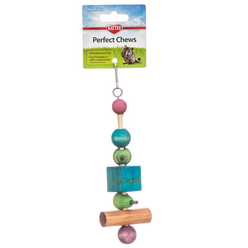 Kaytee Perfect Chews Colorful Wood Toy for Chinchillas, Guinea Pigs & Small Animals