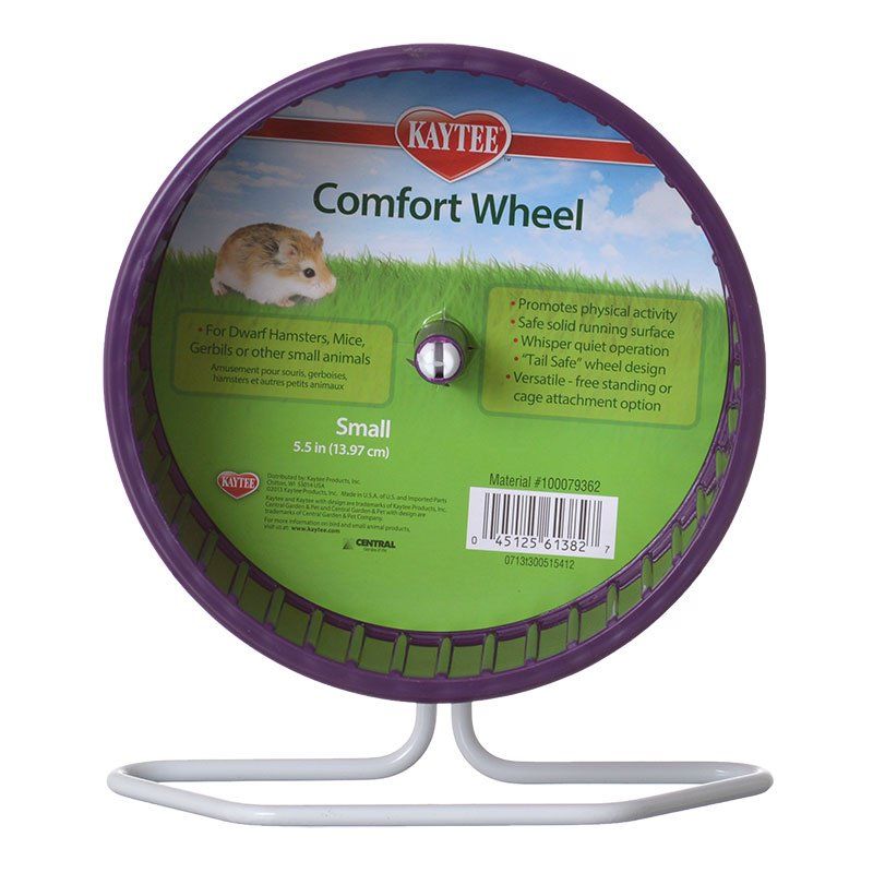 Kaytee Comfort Wheel Small Animal Exercise Wheel - 5.5 Inch Hamster, Gerbil, Mouse