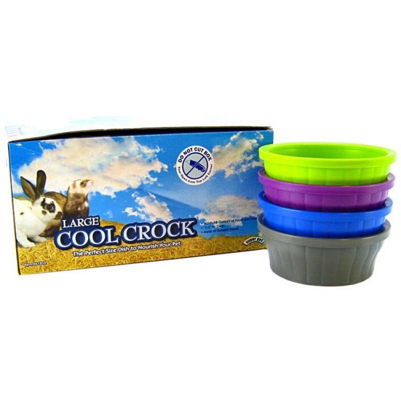 Kaytee Cool Crock Small Animal Bowl - Large, 18 oz, Assorted Colors