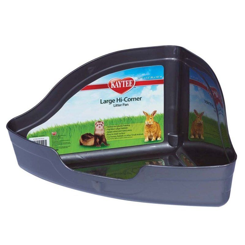 Kaytee Hi-Corner Litter Pan - Large - Small Animal - 20" x 13" x 10"