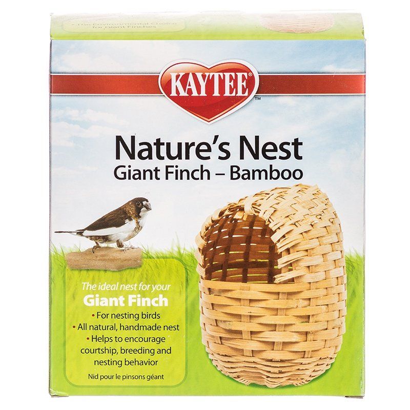 Kaytee Nature's Nest Bamboo Giant Finch Nest - Bird Breeding & Nesting Habitat