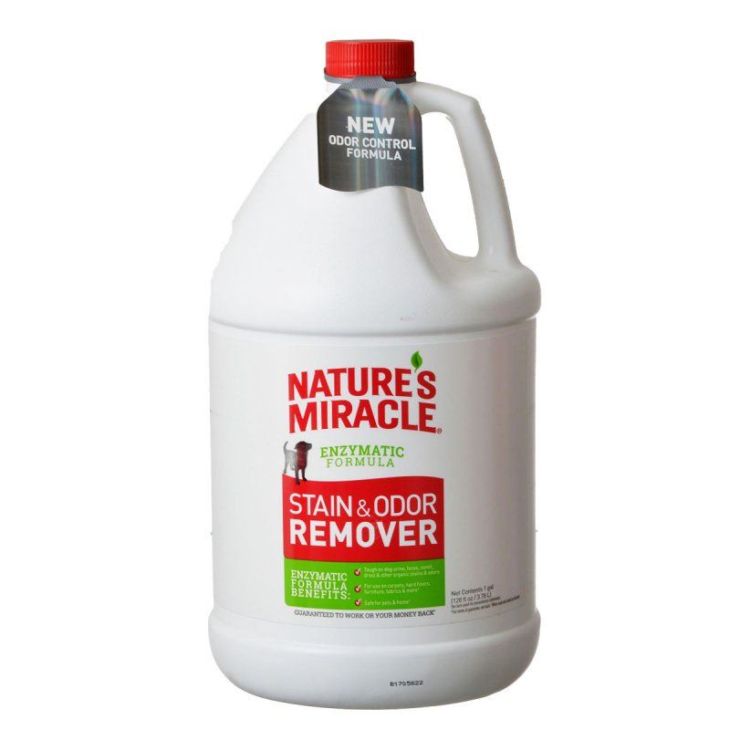 Nature's Miracle Dog Stain & Odor Remover - Enzymatic Formula, 1 Gallon (128 oz)