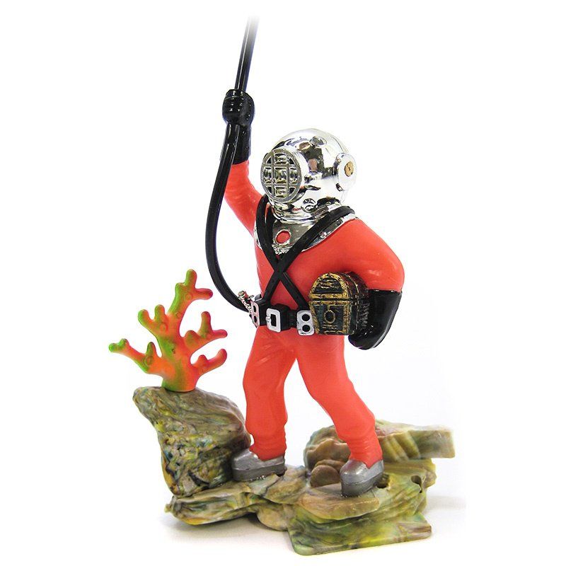 Penn Plax Action Air Diver with Hose - Aquarium Ornament, 4.5" Tall, Bubbler, Aerating Decoration