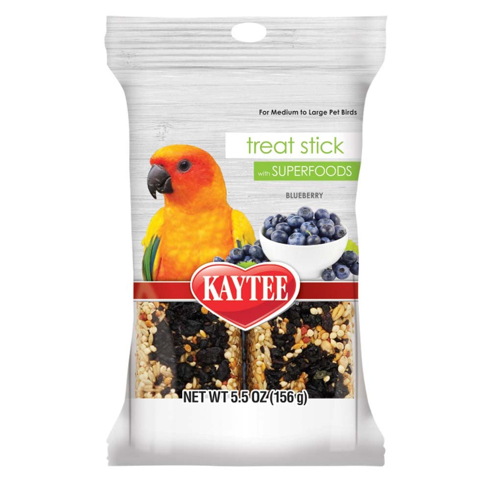 Kaytee Avian Superfood Treat Stick - Blueberry - 5.5 oz - Bird Treat Stick