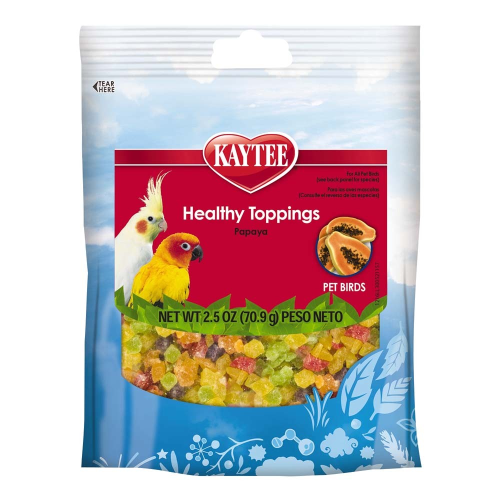 Kaytee Fiesta Healthy Toppings Papaya Bits Bird Treat - All Birds - 2.5 oz