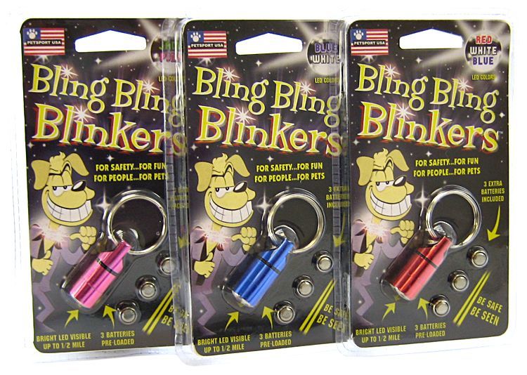 Petsport Bling Bling Blinker - LED Dog Safety Light - Assorted Colors