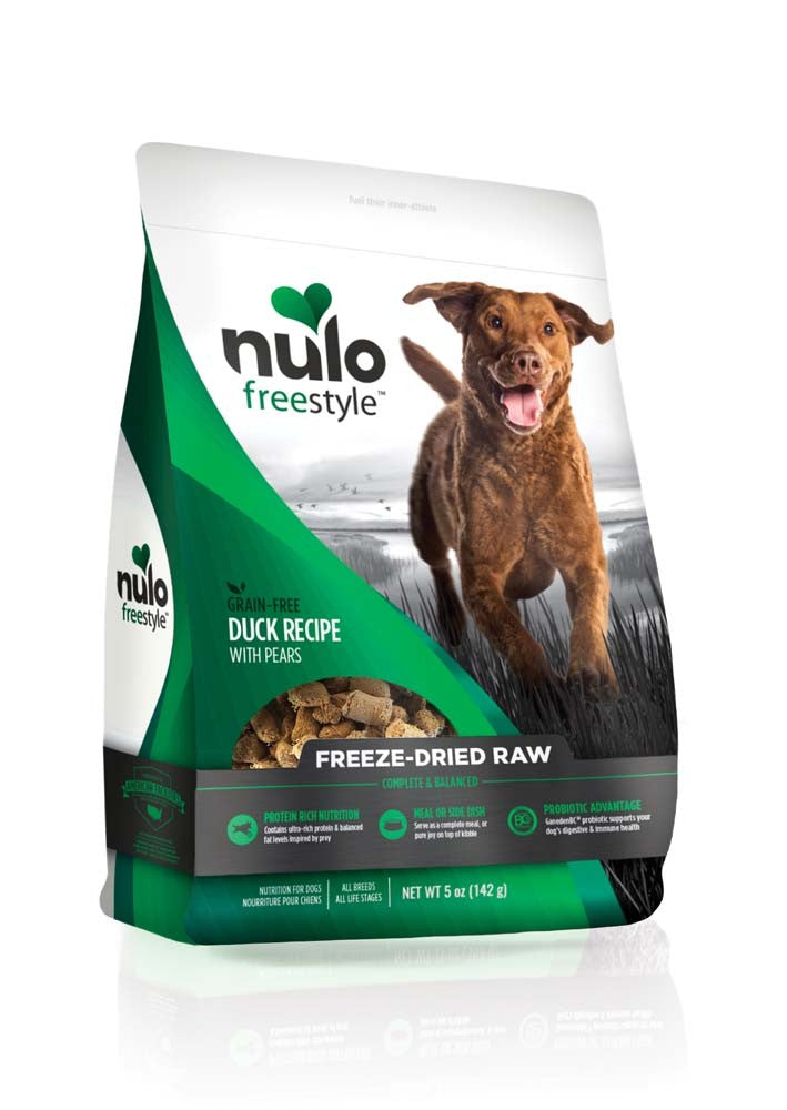 Nulo FreeStyle Freeze Dried Raw Duck with Pears Dog Food, Grain-Free, 5 oz