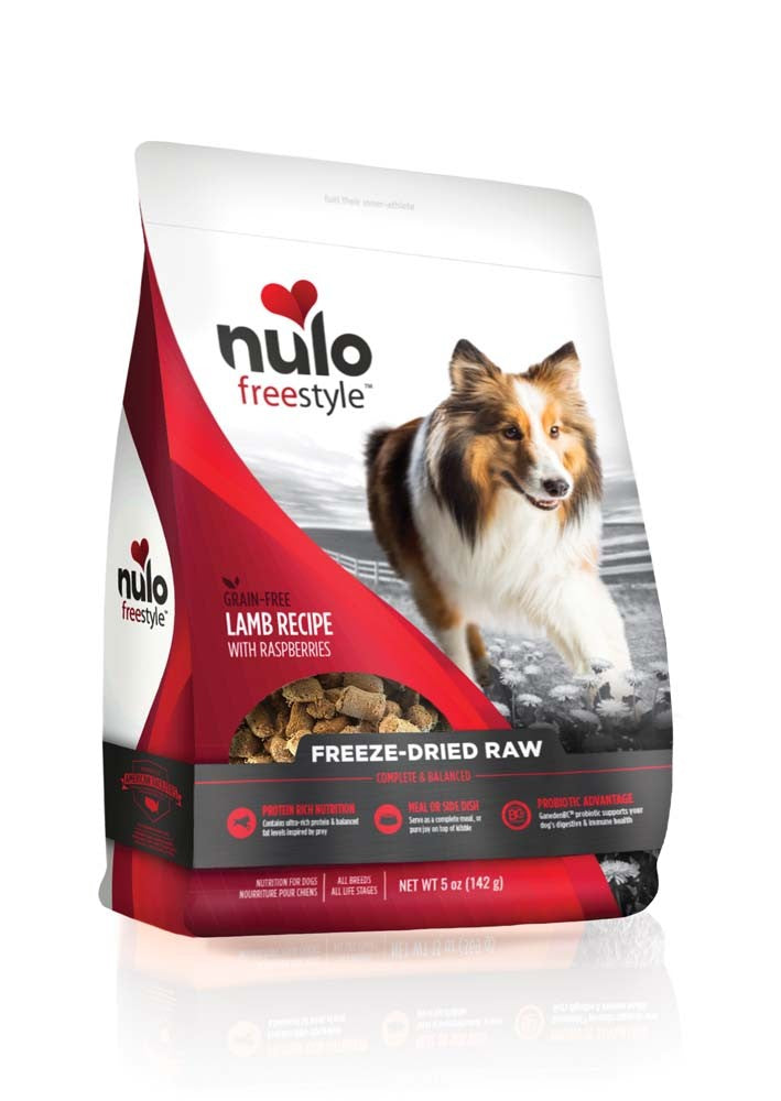 Nulo Freestyle Freeze-Dried Raw Lamb & Raspberries Dog Food, Grain-Free, 5oz or 8oz or 13oz