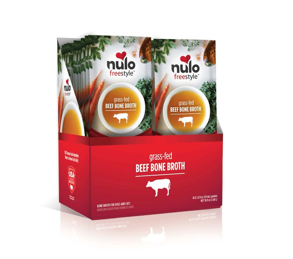 Nulo Freestyle Hearty Beef Bone Broth for Dogs & Cats - 2 oz Pouch
