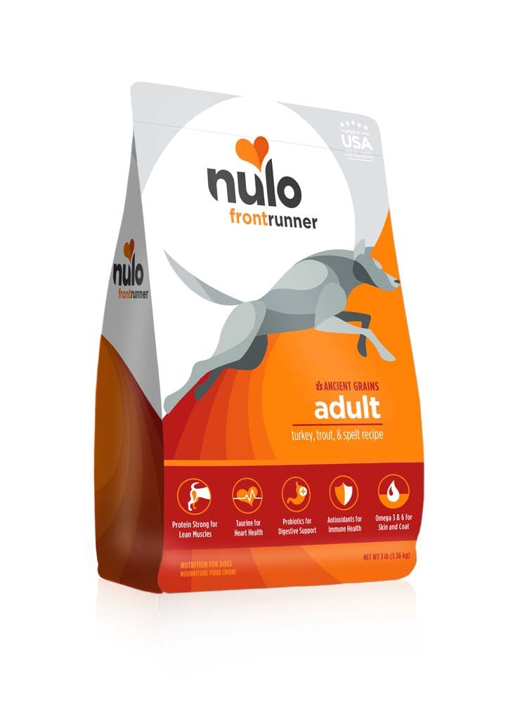 Nulo Frontrunner Dry Dog Food - Turkey, Trout & Spelt Recipe - Adult, Grain Inclusive, 23 lb Bag