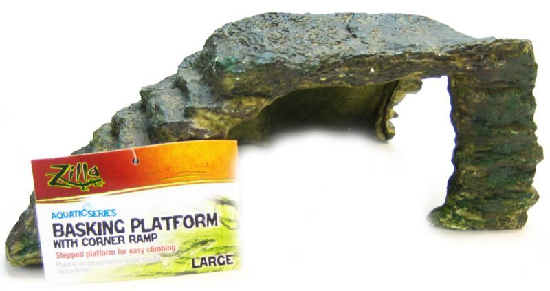 Zilla Basking Platform Corner Ramp - Large - Reptile Habitat Decor