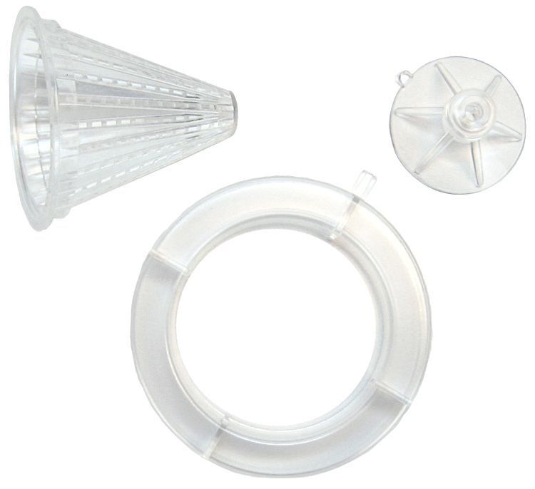 Lee's 4-Way Aquarium Cone Worm Feeder - 3 Piece Set