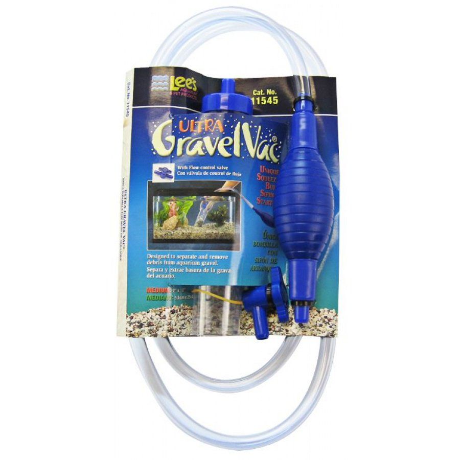 Lee's Ultra Gravel Vac - 10" Squeeze Bulb Aquarium Cleaner with Control Valve