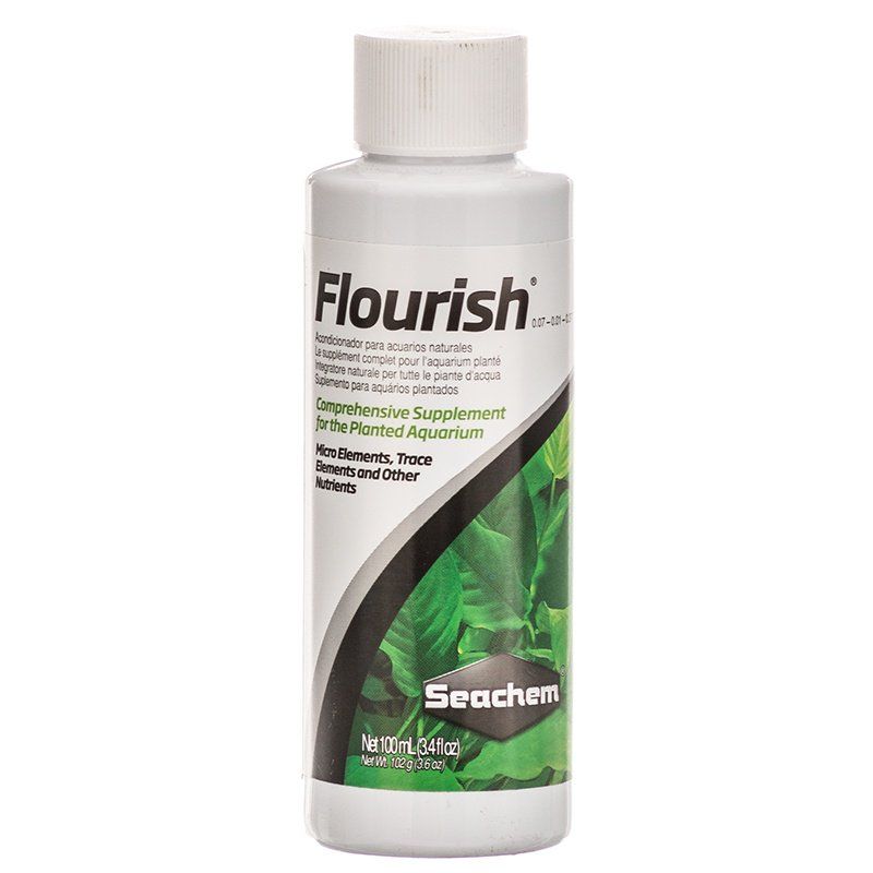 Seachem Flourish Comprehensive Plant Supplement - 100ml (3.4 oz) Freshwater Aquarium Fertilizer