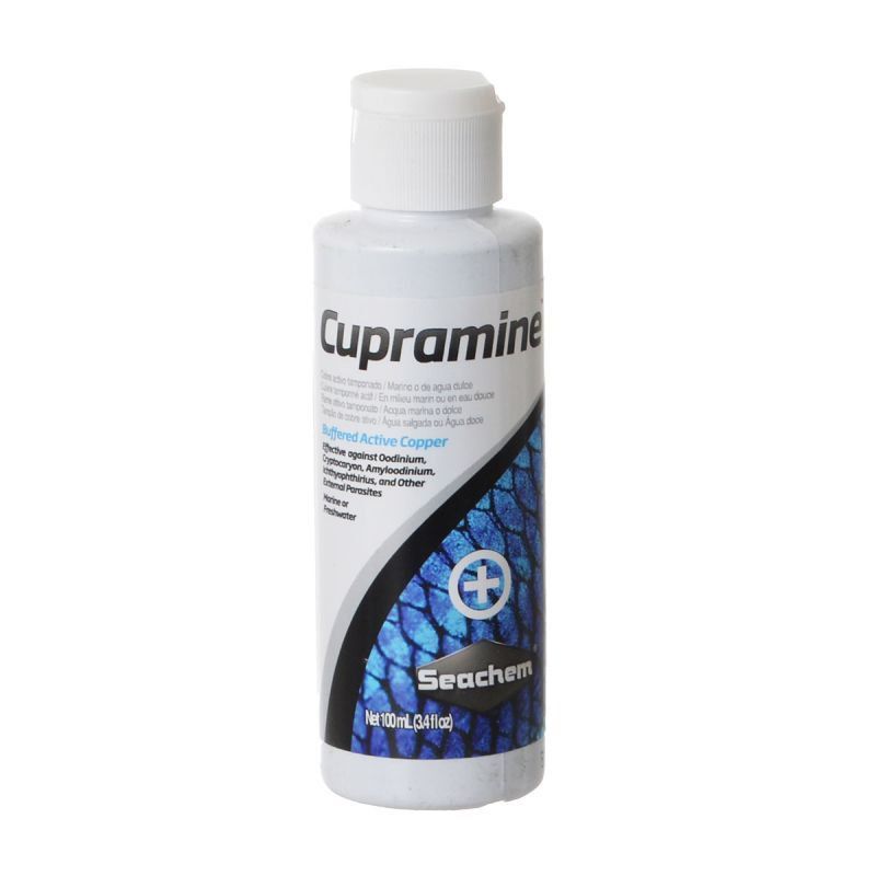 Seachem Cupramine Copper Treatment - 100 mL (3.4 fl oz) - Aquarium Parasite Control