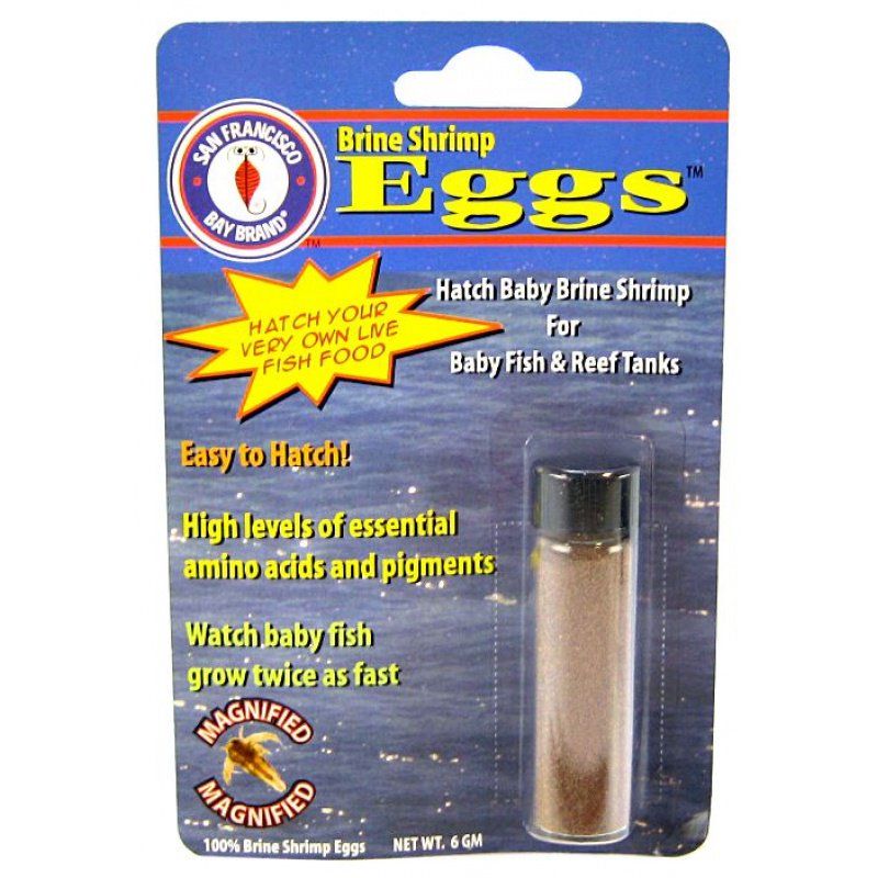 San Francisco Bay Brand Brine Shrimp Eggs - 6 Grams - Excellent Food Source for Baby Fish