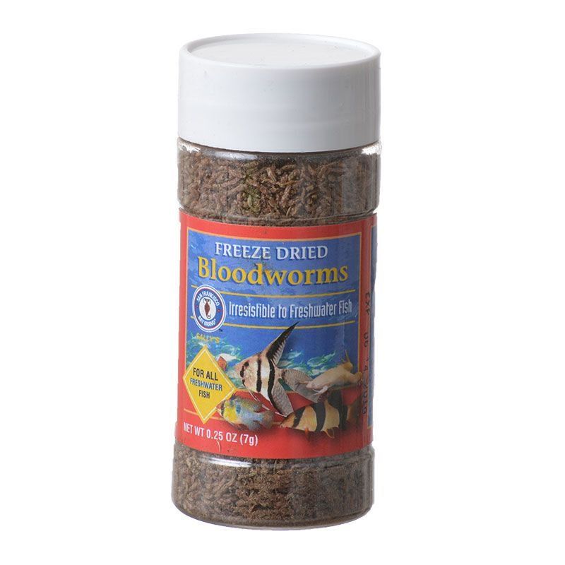 San Francisco Bay Brand Freeze Dried Bloodworms - 0.25 oz (7g) - Fish Food