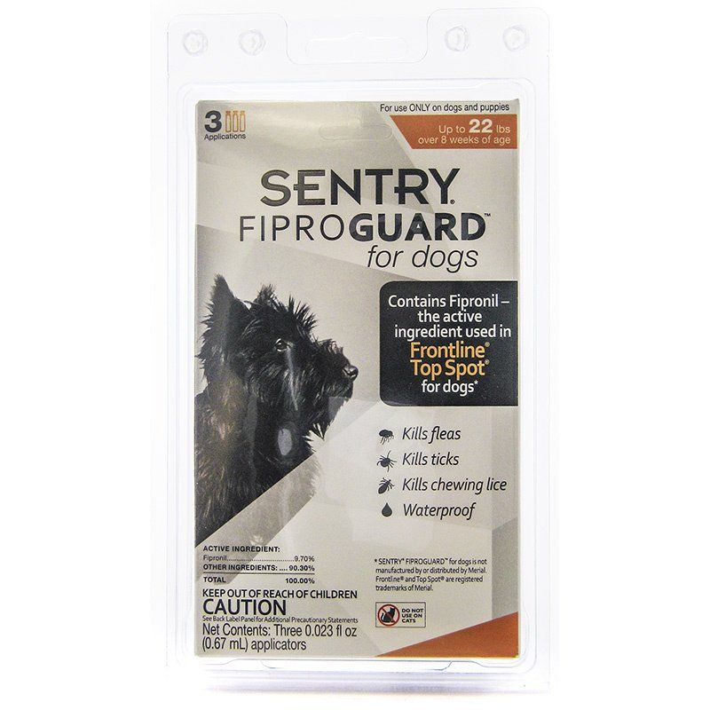 Sentry Fiproguard Dog Flea & Tick Treatment, 5-22 lbs, 3-Month Supply