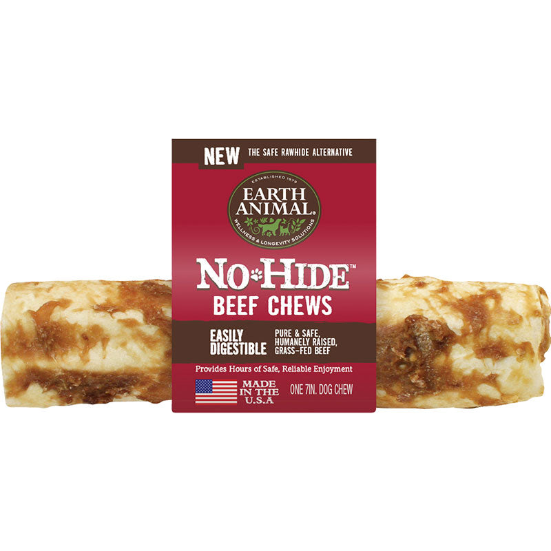 Earth Animal No-Hide Beef Chew - 7 inch, Medium Dog Treat - Rawhide Alternative