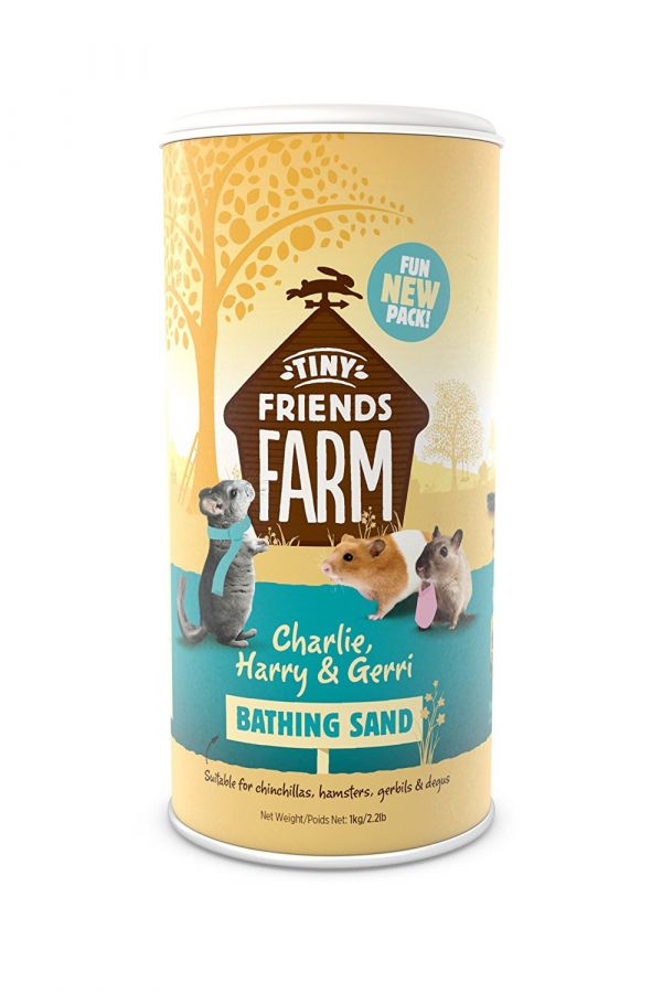 Supreme Tiny Friends Farm Bathing Sand - Dust Free - Chinchilla, Hamster, Gerbil - 2.2 Lbs