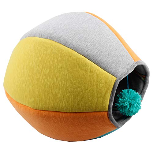ALL FOR PAWS Kitty Hut - Ultra-Soft Cat Hideaway Bed - Cozy Covered Cat Bed Cave
