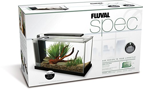 Fluval Spec V Aquarium Kit - 5 Gallon - Black - LED Lighting & Filtration