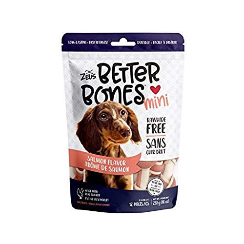 Zeus Better Bones Salmon Dog Treat, Mini, 3 inch
