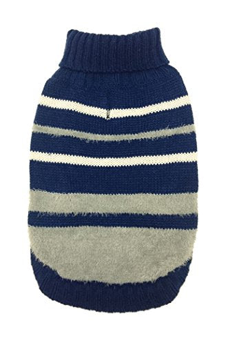 Fashion Pet Blue Variegated Stripe Sweater - Small Dog Apparel