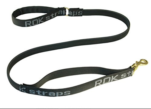 ROK Straps Stretch Dog Leash - Black - Medium