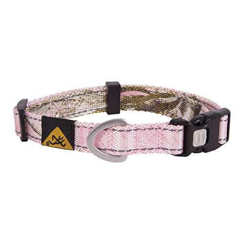 Browning Classic Webbing Collar - Realtree Xtra Pink - Medium Dog Collar