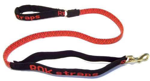ROK Straps Large Dog Leash, Red and Black, Stretchy Bungee Leash for Large Dogs