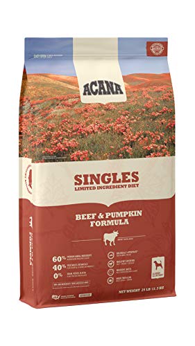 Acana Singles Grain-Free Beef and Pumpkin Dry Dog Food, 25 lb